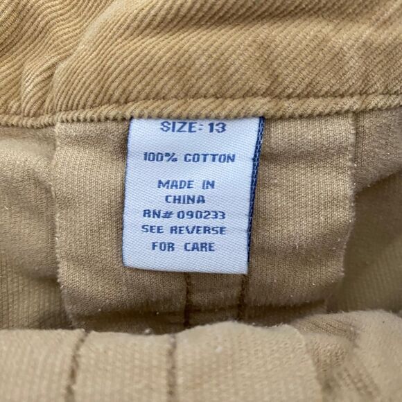 Early 2000's Preppy Skater Brown Tan Micro Mini Ultra Short Corduroy Skirt L - Picture 4 of 7